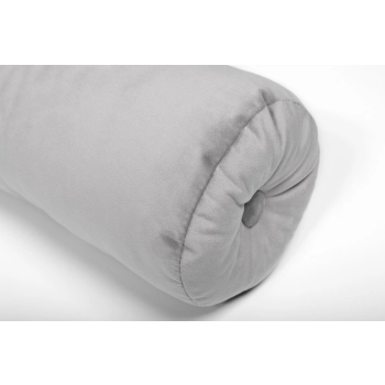 Dekoracyjny wałek poduszka z guzikiem 50 cm- szary