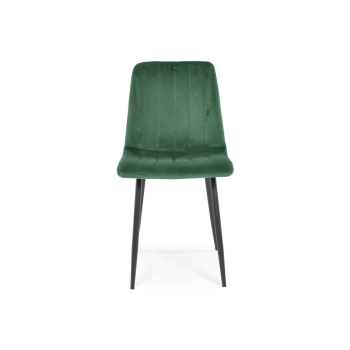Krzesło welurowe SOFIA - butelkowa zieleń