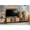 Szafka RTV 155 cm loft dąb craft złoty