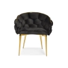 Krzesło designerskie glamour BALLOON - czarny