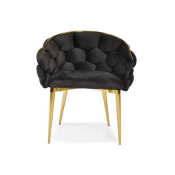 Krzesło designerskie glamour BALLOON - czarny