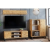 Szafka RTV 155 cm loft dąb craft złoty