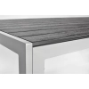 Duży stół ogrodowy dla 8 osób z aluminium MODENA 180 - srebrno-czarny