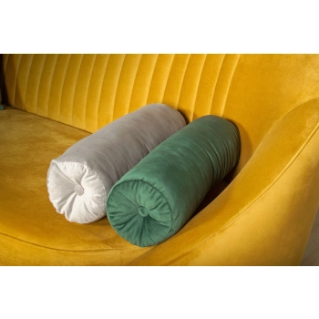 Dekoracyjny wałek poduszka z guzikiem 50 cm- szary