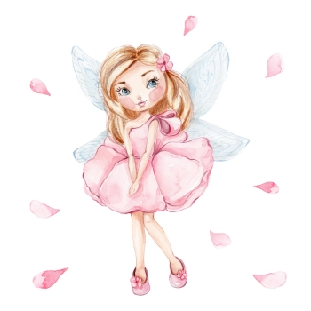 Łóżko podwójne LUK 160x80 Dziewczynka ze skrzydełkami