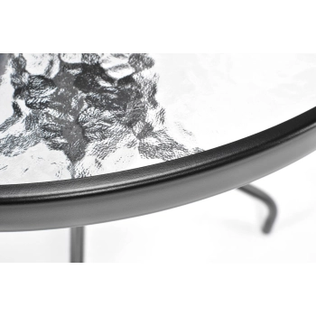 Stół ogrodowy okrągły CAPRI 80 - czarny