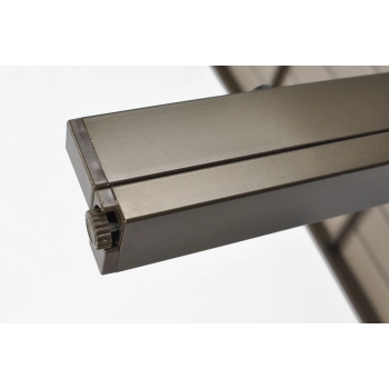 Duży stół ogrodowy dla 8 osób z aluminium MODENA 180 - Brązowy
