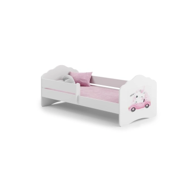 Łożko dziecięce FALA z barierką 140x70 Kot