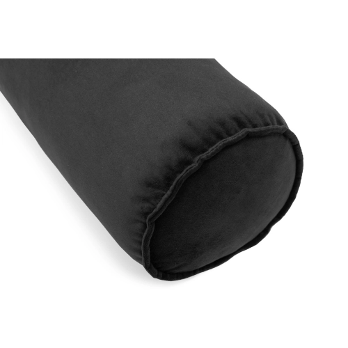 Welurowa poduszka dekoracyjna 50 cm wałek - czarny