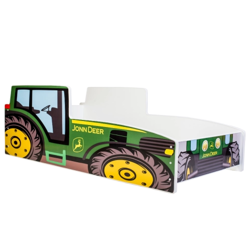 Łożko pojedyncze Traktor zielony 160x80 z materacem