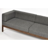 Sofa ogrodowa drewniana 3-osobowa EDEN ciemny brąz/grafit