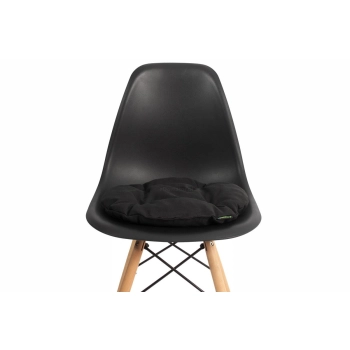 Poduszka okrągła na krzesło OFELIA 36 cm - czarna