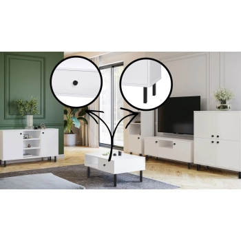 Komoda dwudrzwiowa Venus biała loft 1