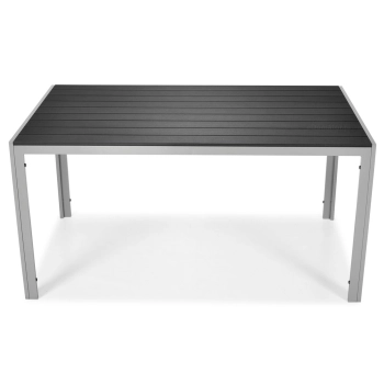 Stół ogrodowy aluminiowy MODENA 150 - srebrno-czarny