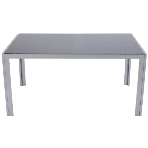 Stół ogrodowy aluminiowy WENECJA 150 x 90 cm - srebrny