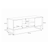 Szafka RTV 135 cm loft dąb craft złoty