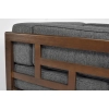 Sofa ogrodowa drewniana 2-osobowa EDEN ciemny brąz/grafit