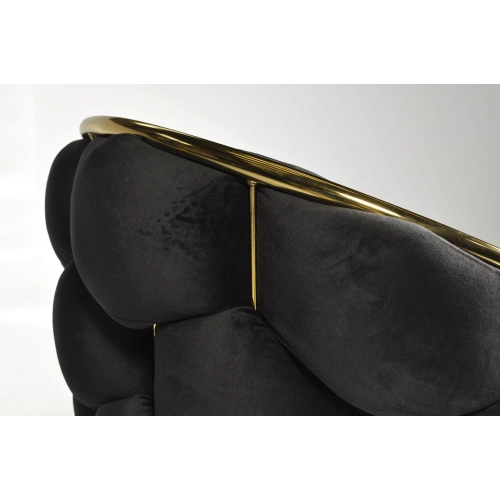 Krzesło designerskie glamour BALLOON - czarny