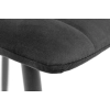 Krzesło welurowe SOFIA - czarne