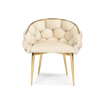 Stylowe krzesło glamour BALLOON - beżowe