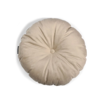 Okrągła poduszka dekoracyjna OLIWIA 40 cm - beżowa