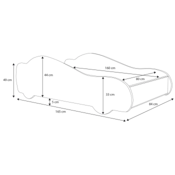 Łóżko dziecięce auto Taxi 160x80