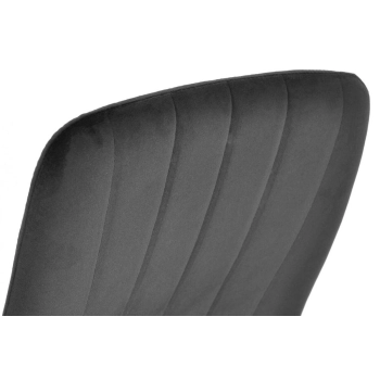 Krzesło welurowe SOFIA - czarne