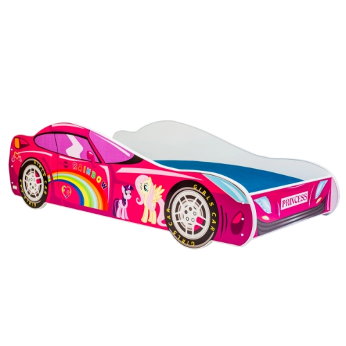 Łóżko dziecięce auto Pink Car 140x70