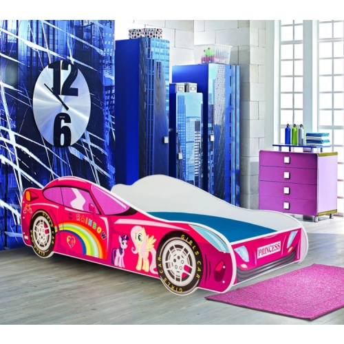 Łóżko dziecięce auto Pink Car 140x70