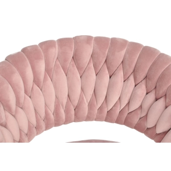 Fotel krzesło glamour IRIS LUX - pudrowy róż