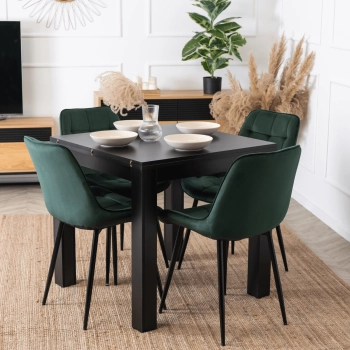 Stół rozkładany SALON WIKI 80-160 Czarny I Kowalczyk Meble