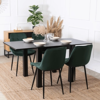 Stół rozkładany SALON WIKI 80-160 Czarny I Kowalczyk Meble