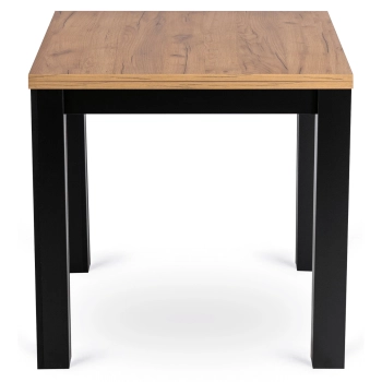 Stół rozkładany SALON WIKI 80-160 cm Dąb Craft/Czarny I Kowalczyk Meble