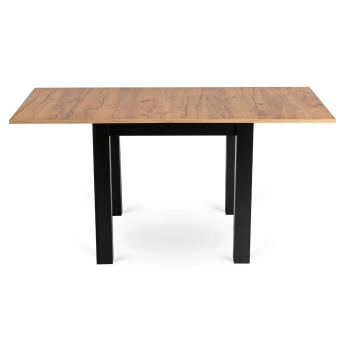 Stół rozkładany SALON WIKI 80-160 cm Dąb Craft/Czarny I Kowalczyk Meble