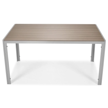 Zestaw ogrodowy aluminiowy MODENA Stół i 6 krzeseł - Srebrny