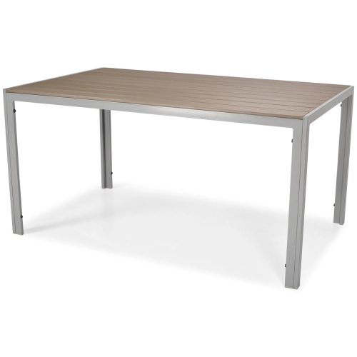 Zestaw ogrodowy aluminiowy MODENA Stół i 6 krzeseł - Srebrny