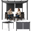 Pergola ogrodowa stalowa 2,4 m markizy boczne 58041
