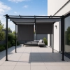 Pergola ogrodowa stalowa 2,4 m markizy boczne 58041
