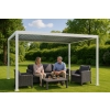 Pergola ogrodowa 3x4 m z REGULOWANYM dachem ALUMINIOWA biała na TARAS 57778