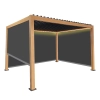 Pergola 3x4 m ANTRACYT ALUMINIOWA kurtyny BOCZNE oświetlenie LED PILOT 58218