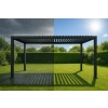 Pergola OGRODOWA 3x4m regulowany dach lamelowy ANTRACYT tarasowa ALUMINIOWA 58201