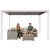 Pergola ogrodowa 3x4 m z REGULOWANYM dachem ALUMINIOWA biała na TARAS 57778
