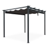 Pergola ogrodowa stalowa 2,4 m markizy boczne 58041