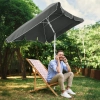 Parasol OGRODOWY plażowy średnica 200 cm łamany z uchwytem 58034