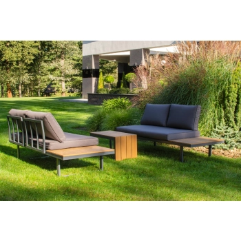 ZESTAW MEBLI OGRODOWYCH narożnik sofa stolik komplet NA OGRÓD TARAS