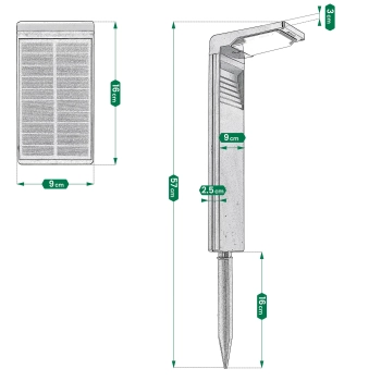 Lampa solarna 30 LED czujnik zmierzchu 56962