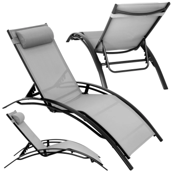 Leżak OGRODOWY RELAX wygodny składany aluminiowa 53886