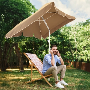 Parasol OGRODOWY plażowy średnica 200 cm łamany z uchwytem 58027