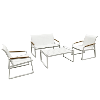 Zestaw 4+1 aluminium, polywood 53596