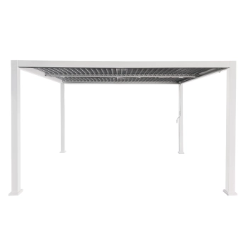 Pergola ogrodowa 3x4 m z REGULOWANYM dachem ALUMINIOWA biała na TARAS 57778